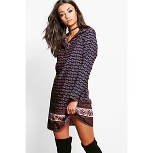 Tall abbi woven shirt dress